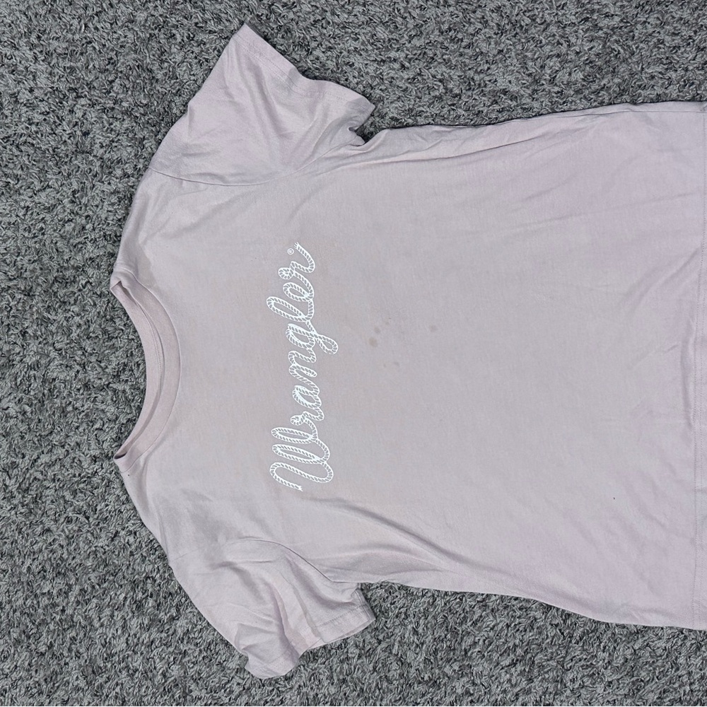 Wrangler Soft Pink Tee with White Script